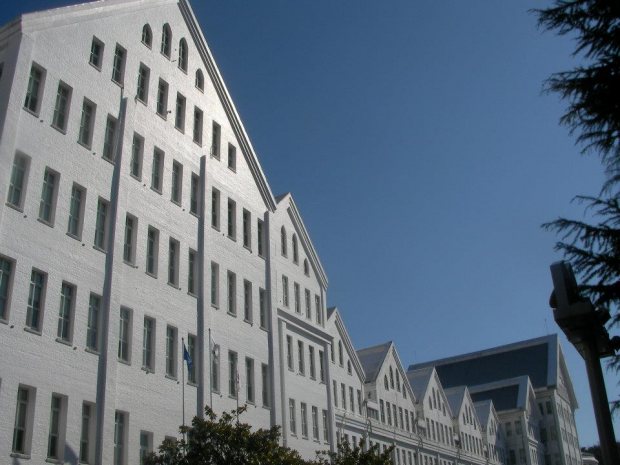Chosun University, Main Bldg. -- Enter this North (Left) Wing and take the elevevator to the 4th floor meeting room (4211).